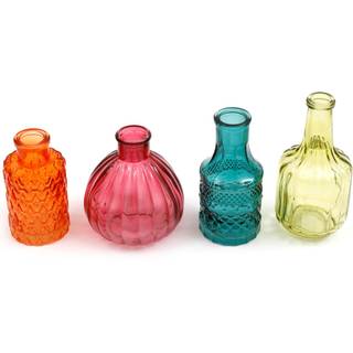 Bunte Zaubertrank Deko Glasflaschen 4 St.
