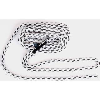 Fortøjningsreb med splejset øje PolyRopes Flexline, flettet polyester, Ø12 mm, 6 meter, hvid/sort