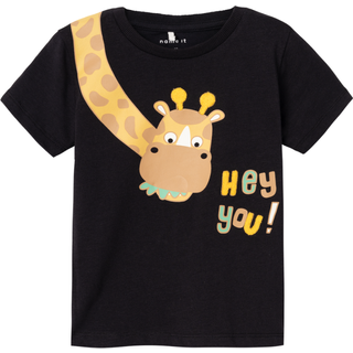 Name It Black Giraf T-shirt - Str. 1.5y 86cm