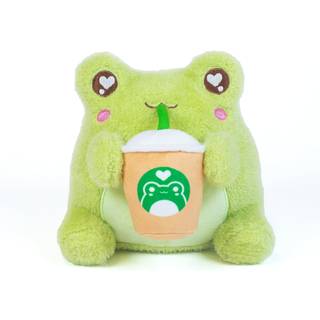 Cuddle Barn Plushgoals - Kaffe Sippin 'Wawa The Froggie Soft Lime Green Duftende udstoppet dyre Kawaii Frog Plush Toy 6 inches
