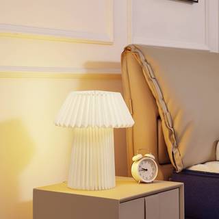 Bordlampe Magali Lindby, Hvid/opal, Stue/spisestue, Papir/lunopal/lunolit