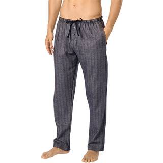 Novila Herren Pyjamahose blau Flanelle Gemustert