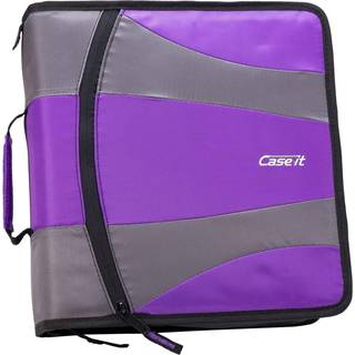 Case -it The Dual 2,0 Zipper Binder -rygs?k - To 2 tommer D -ringe - 5 Emnefilmappe - Flere lommer - 800 arkkapacitet - leveres med skulderrem -