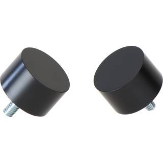 Ivilon End Cap Finials for Curtain Rods på 7/8 og 1 tommer Diameter Farve Sort