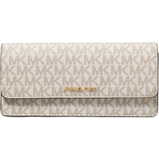 MK Jet Set Large Signature Logo Snap-Front Wallet - Natural - Michael Kors - ONE SIZE