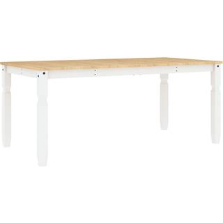 Spisebord Corona 180X90X75 Cm Massivt Fyrretræ Hvid