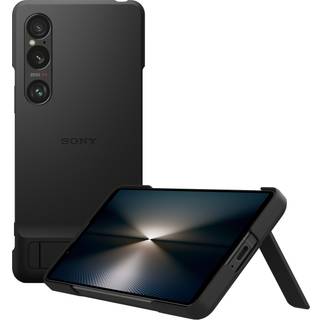 Sony Interaktivt cover med holder til Xperia 1 VI | Rem til at forhindre tab | Forbedret greb | Alsidig holder in Sort
