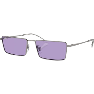 Ray - Ban Unisex RB3741 EMY 004/1A Solbriller Metal Grå Violet Firkantet Normal