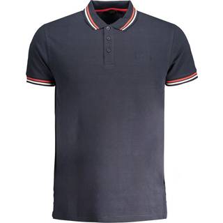 Cavalli Class Blue Cotton Polo Shirt