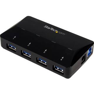 StarTech.com ST53004U1C interface hub USB 3.2 Gen 1 (3.1 Gen 1) Type-B 5000 Mbit/s Sort