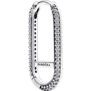 Pandora Extended Pavé Link Single Earring - Silver