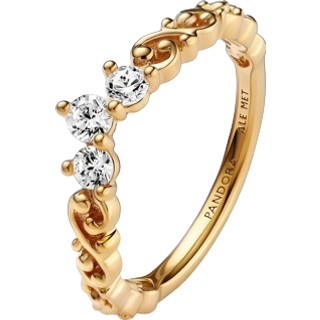 Pandora 162232C01 Damenring Edle Tiara mit Wirbel Goldfarben