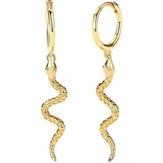 MerlePerle - Tally Hoops i forgyldt sølv med slange