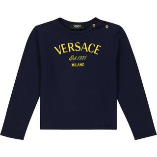 Versace Kids Logo cotton jersey sweatshirt - blue - Y 5