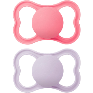 MAM Air Sut Silicone Pink 6-16M (2 stk)