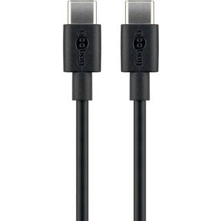 USB-C data- og opladningskabel 60W fra Goobay - 2m - Sort