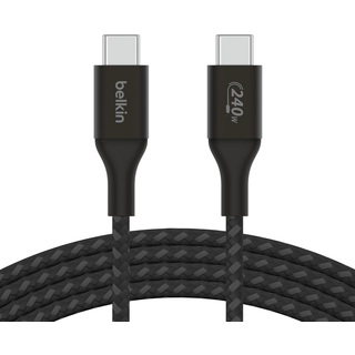 Belkin 240w Usb-c To Usb-c Cable Braided 1m. Usb C Usb C Hvid