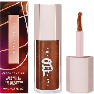 Fenty Beauty - Gloss Bomb Oil - Læbeolie - Lysende Og Glansfuld - Gloss Bomb Oil - Coppa Cookie - For Women - Brun