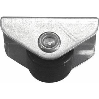 Møbelhjul buk fast sort 15 mm