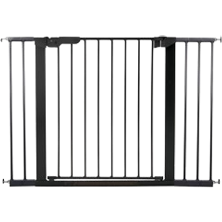 BabyDan Premier sikkerhedsgitter med 5 forlængere, sort, 105,5-112,8 cm
