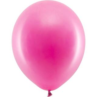 10 stk. Metallic latex balloner fuchsia 9" - Perfekt til fest & heliumbrug