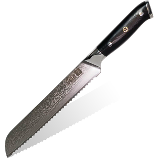Ushi | Brødkniv 230mm | Damaskus stål