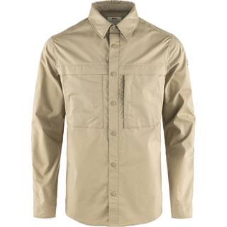 Fjällräven Abisko Trail Shirt L/S Skjorte Herrer størrelse M farve beige