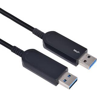 NÖRDIC 10m Aktiv AOC fiberkabel USB 3.1 A til USB3.1 A C 4K 60Hz 21,6Gbps HDCP / EDID / CEC / 3D