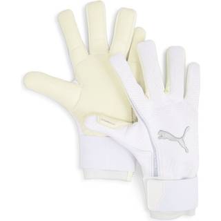 Puma ULTRA ULTIMATE Hybrid Goalkeeper Gloves, White, Size 7, Accessories - Silver - 7
