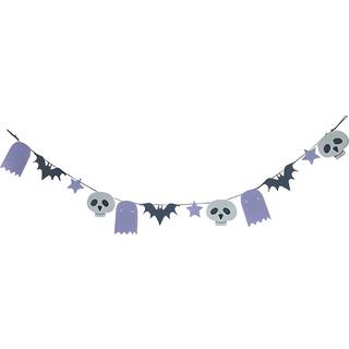 Pastell Halloween Motiv Girlande aus Holz 110cm