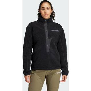 Adidas Women's Terrex Xploric High Pile Fleece Pullover Sweatshirt Black, S