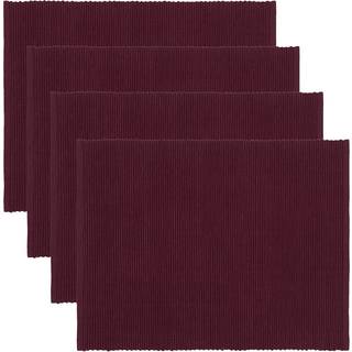 Linum Uni dækkeserviet 35x46 cm 4-pak Bordeauxrød
