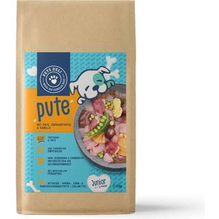 Pets Deli Junior tørfoder med kalkun, and, sød kartoffel, blåbær og kamille 99.48 DKK/1 kg