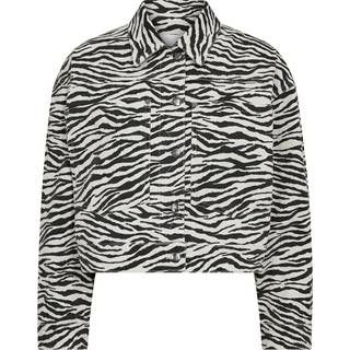ZionCC Zebra Crop Jakke, Off White/Black, L