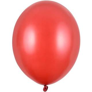 100 stk. Latexballoner kirsebærrød metallic 12" – Luksus til fest &amp; dekoration