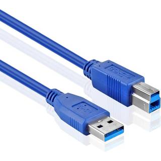 NÖRDIC USB 3.1-kabel USB A til USB B 1.8m Blå USB-printer-kabel