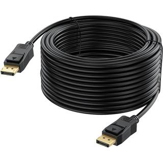 NÖRDIC 10m nylon flettet Displayport 2.1 kabel DP40 UHBR10 40Gbps 8K30Hz 4K144Hz