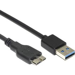 NÖRDIC USB 3.1 kabel USB A till USB Micro B 2m svart