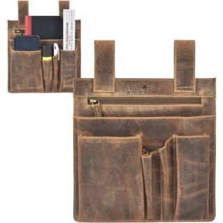 Werkzeugtasche Leder 23x23cm (ungefüllt) "Vintage" antikbraun 1548-25 | Greenburry.de