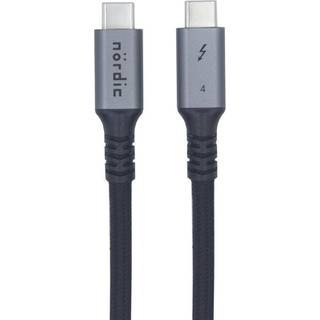 NÖRDIC 3m Thunderbolt 4 USB-C kabel 40Gbps 100W opladning 8K video kompatibel med USB 4 og Thunderbolt 3