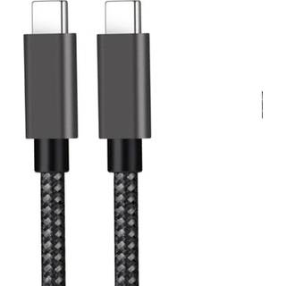 NÖRDIC 1m USB C 3.1 til USB C Nylon Flettet Kabel Hurtig opladning 5a Gen2 10Gbps Power Delivery PD 100W med Emarker