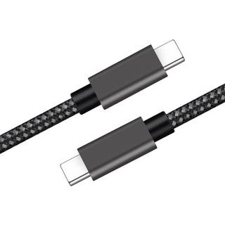 NÖRDIC 1,5m USB C 3.1 til USB C Nylon Flettet Kabel Hurtig opladning 3A Gen1 5Gbps Power Delivery PD 60W