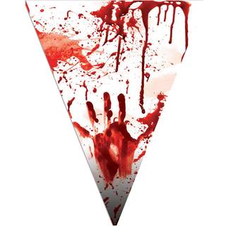 Halloween Wimpelgirlande mit Blutspritzer 5m