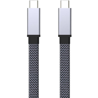 NÖRDIC 1,5 m fladt og tyndt kabel USB3.2 Gen2 USB-C til C hurtigopladning med strømforsyning PD100W 5A 10Gbps 4K 60Hz med Emarker