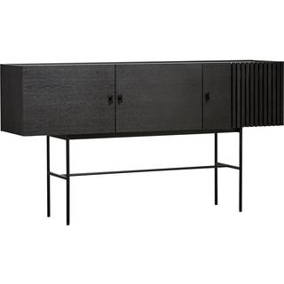 Woud Array Sidebord 180 Cm Sortmalet Egetræ - Skænke & Sideboards Egefinér Black Painted Oak - 120418