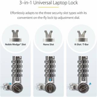 StarTech.com 25-Pack Laptop Lock Compatible w/Noble Wedge/Nano/K-Slot - security cable lock