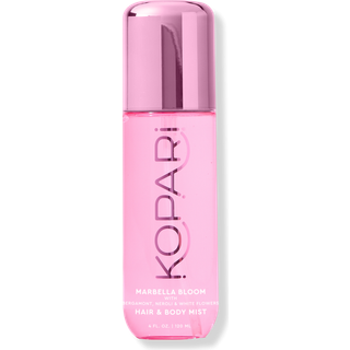 Kopari Hair & Body Mist Marbella Bloom langvarig lys indbydende blomsterblanding af Neroli & Bergamot med et strejf af kardemomme og vetiver 4 oz