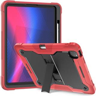 EIDERWOOD iPad Pro 13" (2024) Håndværker Bagside Cover m. Kickstand - Sort / Rød