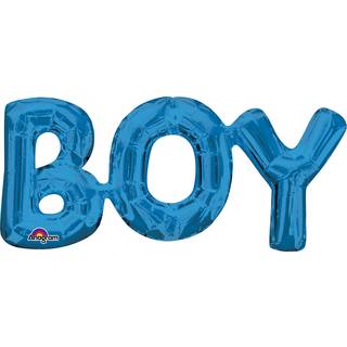 Folienballon Schriftzug Boy blau