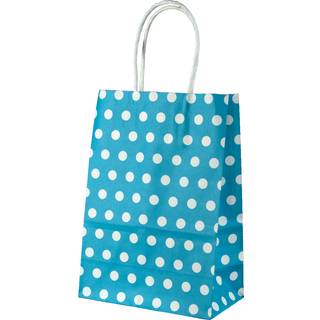 Geschenktüte türkis gepunktet klein